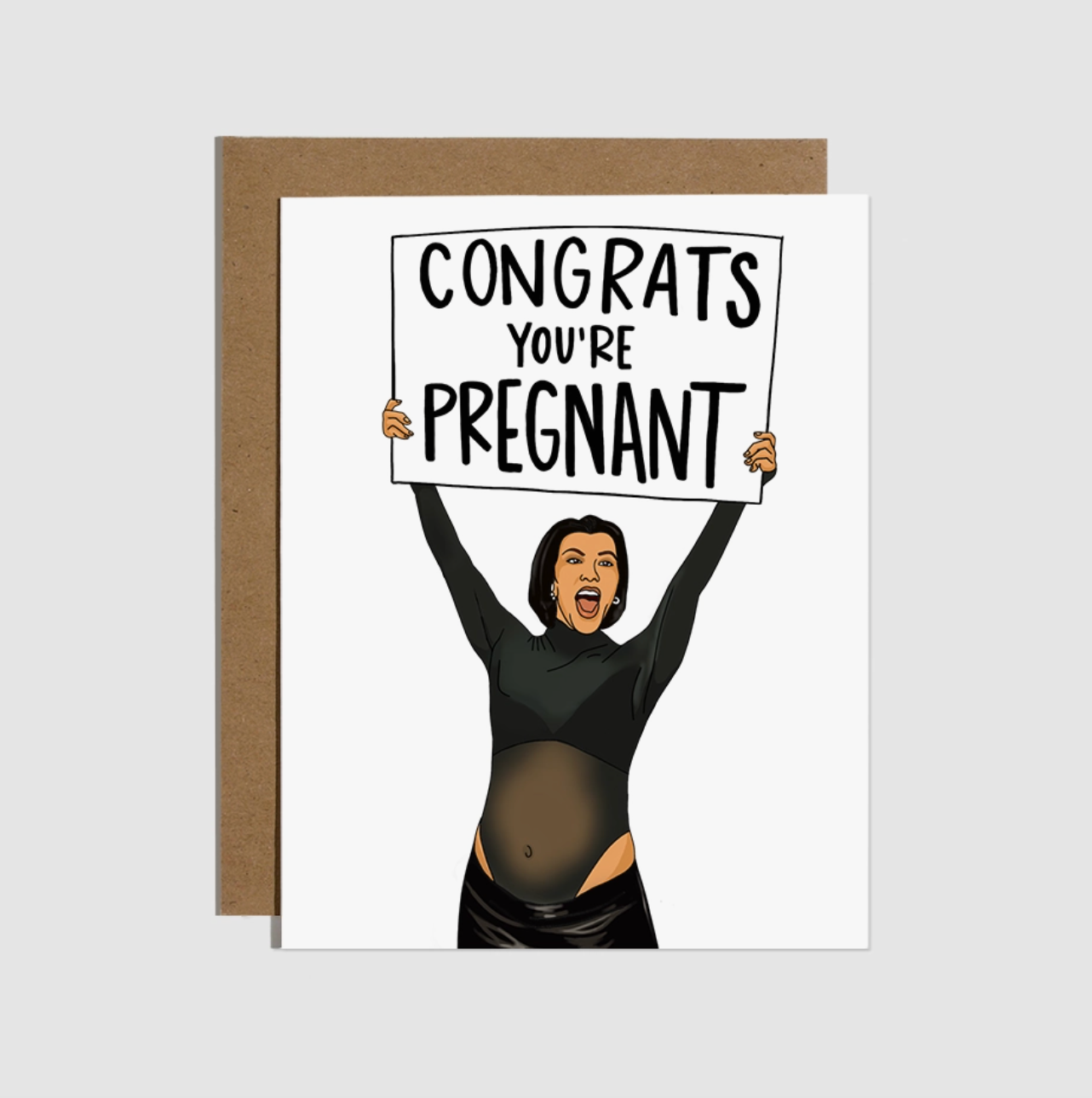 congrats you're pregnant greeting card
