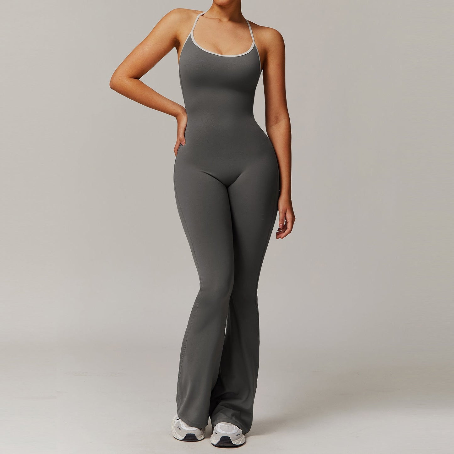 Women's Backless Yoga Fitness Jumpsuit