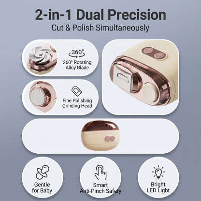 ✂️ LIMITED-TIME 50% OFF! 💅 2-in-1 Smart Electric Nail Clipper & Polisher 🌟