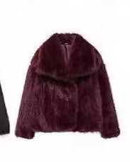 Women's Fluffy Plush Lapel Coat