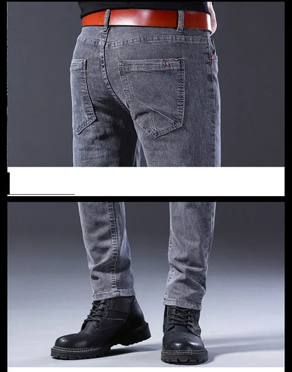 2024 New Men Spring and Autumn Korean Version Comfort Men Stretch Youth Slim Fashion  Skinny Jeans Pants Designer Clothes