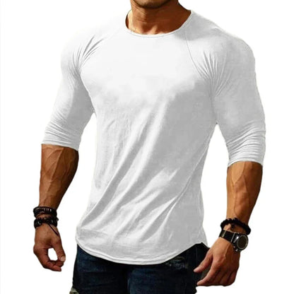 Spring Men Long Sleeve t-Shirt Top Casual White t Shirt For Men Quick Drying Gym Football Tshirt Soild Blouses Tees Male Clothes