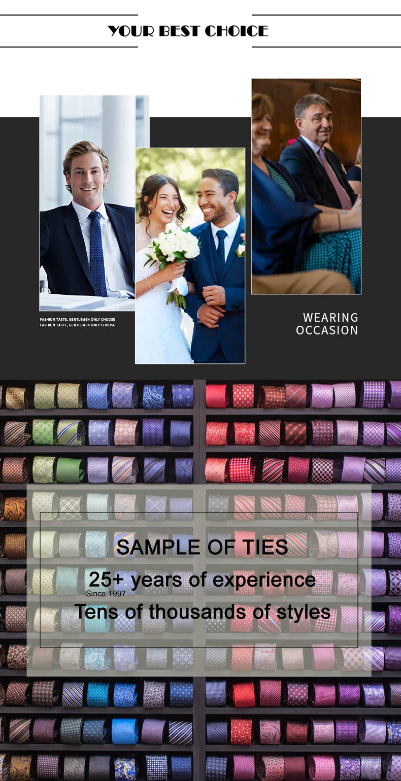 Luxury 8CM Mens Ties Polka Dot Necktie Formal Classic Business Necktie Jacquard Woven Neck ties For Men Groom Wedding Party