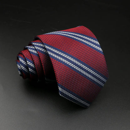 New Style Fashion Jacquard Floral Paisley Necktie Polyester Male Narrow Red Blue Tie Suit Shirt Gift For Men Accessory Gravatas