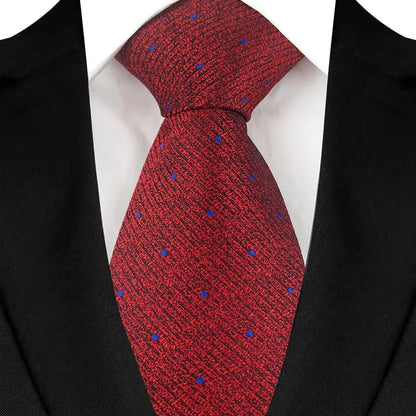 Luxury 8CM Mens Ties Polka Dot Necktie Formal Classic Business Necktie Jacquard Woven Neck ties For Men Groom Wedding Party