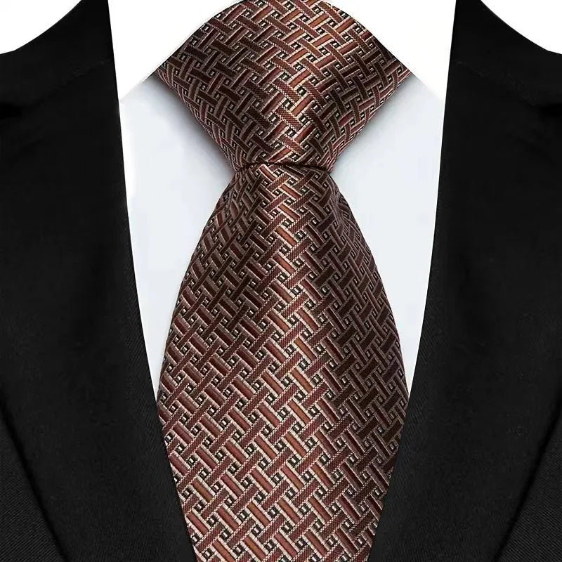 Luxury 8CM Mens Ties Polka Dot Necktie Formal Classic Business Necktie Jacquard Woven Neck ties For Men Groom Wedding Party