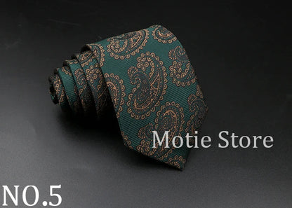 New Style Fashion Jacquard Floral Paisley Necktie Polyester Male Narrow Red Blue Tie Suit Shirt Gift For Men Accessory Gravatas