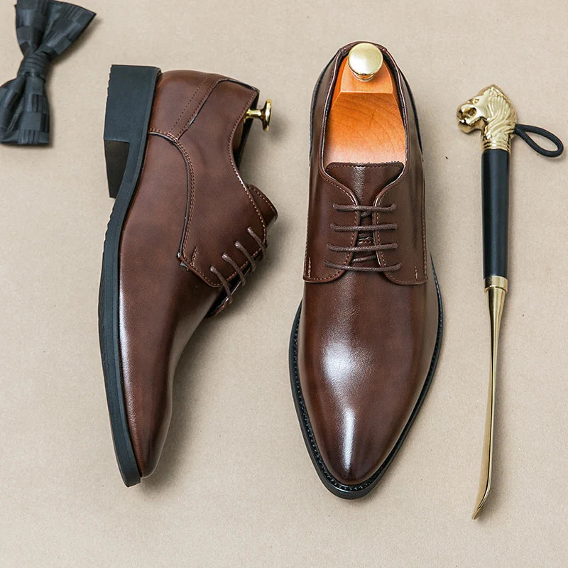 Men's Dress Shoes Party Formal Oxford Leather Shoes Men Classic Casual Business Leather Shoes Man Wedding Social Leather Shoes