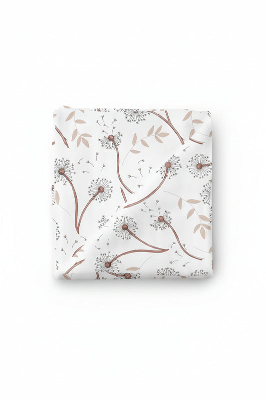 Mauve Dandelion Swaddle Blanket