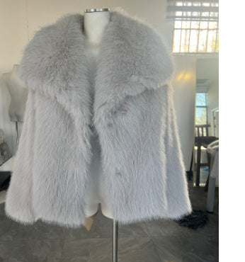 Women's Fluffy Plush Lapel Coat