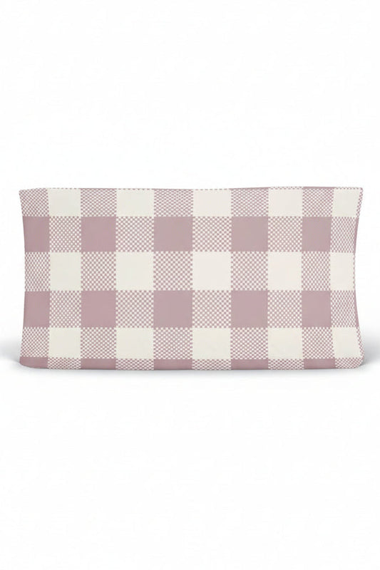 Big Check Changing Pad Cover | Rosy